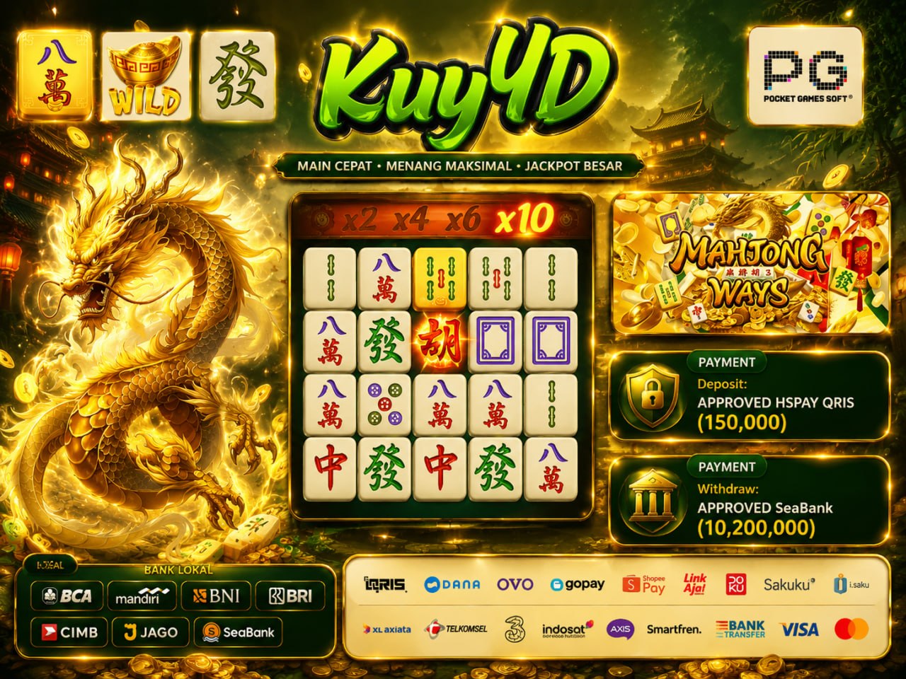 🔥SELAMAT KEPADA MEMBER KUY4D🔥
DEPOSIT : RP 150.0000
WITHDRAW : RP 10.200.000
DAF