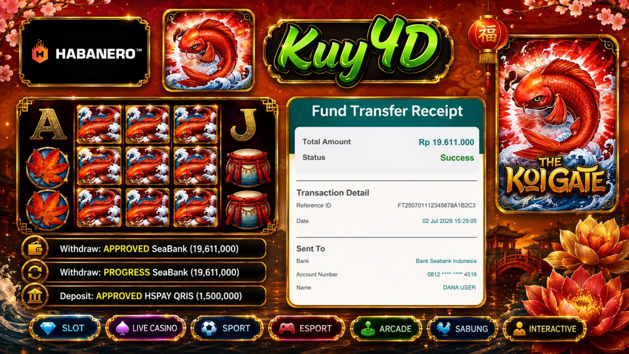 🔥SELAMAT KEPADA MEMBER KUY4D🔥
DEPOSIT : RP 1.500.000
WITHDRAW : RP 19.611.000
DA
