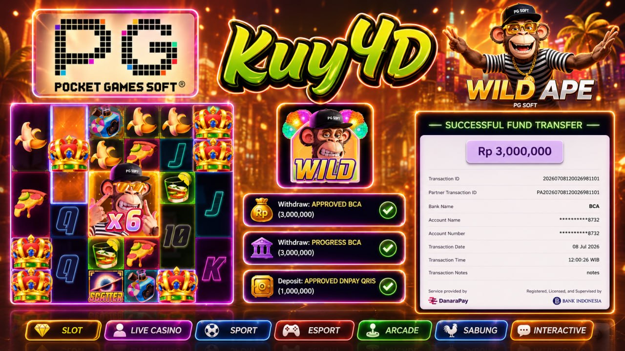 🔥SELAMAT KEPADA MEMBER KUY4D🔥
DEPOSIT : RP 1.000.000
WITHDRAW : RP 3.000.000
DAF