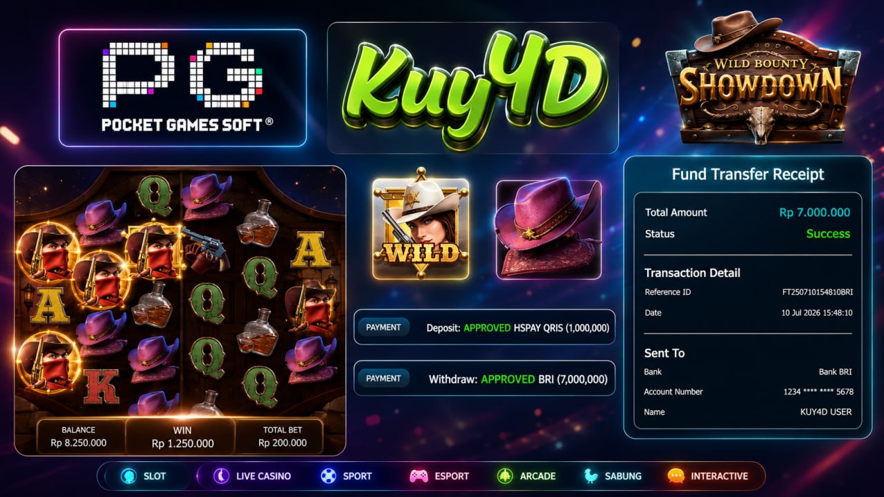 🔥SELAMAT KEPADA MEMBER KUY4D🔥
DEPOSIT : RP 1.000.000
WITHDRAW : RP 7.000.000
DAF