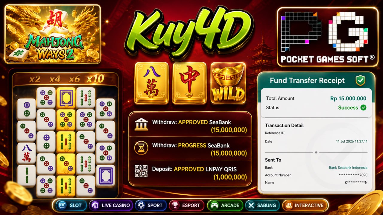 🔥SELAMAT KEPADA MEMBER KUY4D🔥
DEPOSIT : RP 1.000.000
WITHDRAW : RP 15.000.000
DA
