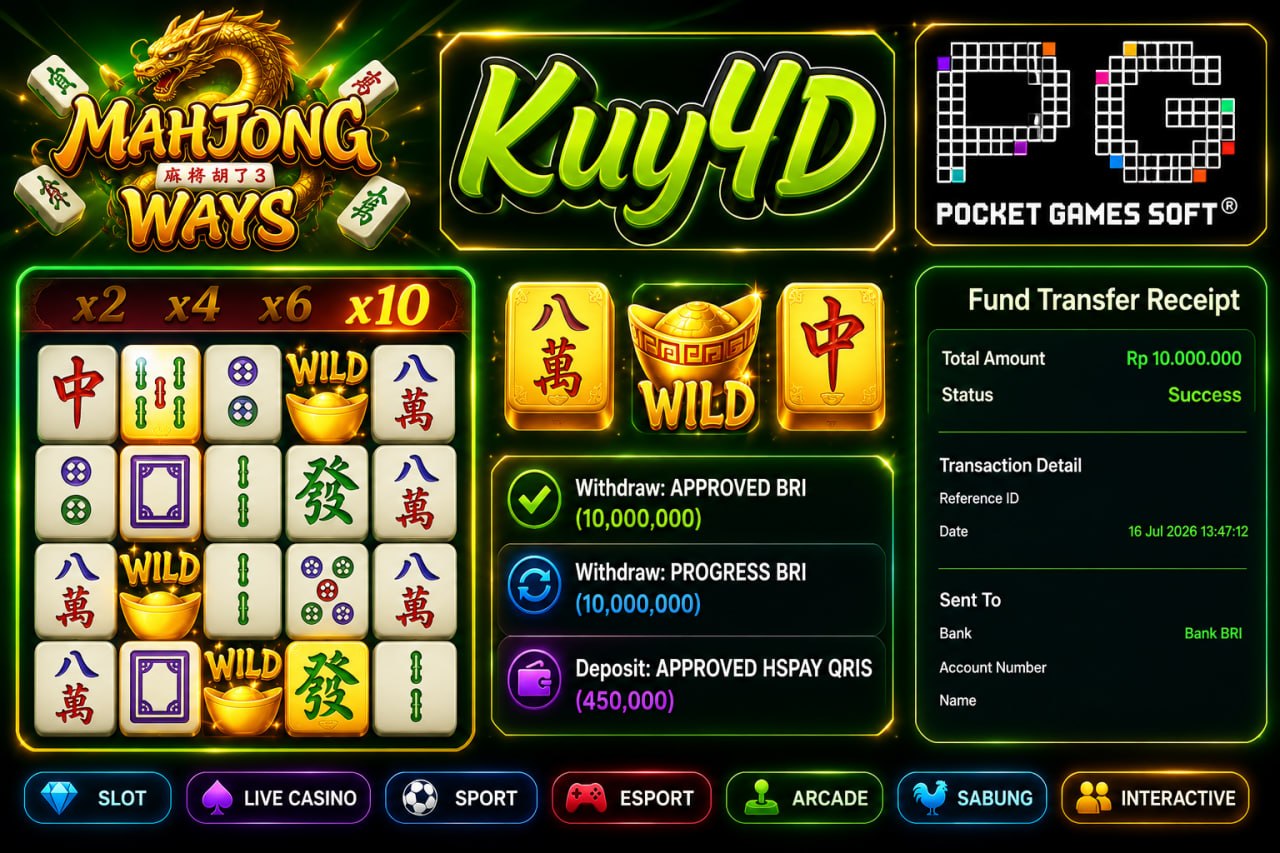 🔥SELAMAT KEPADA MEMBER KUY4D🔥
DEPOSIT : RP 450.000
WITHDRAW : RP 10.000.000
DAFT