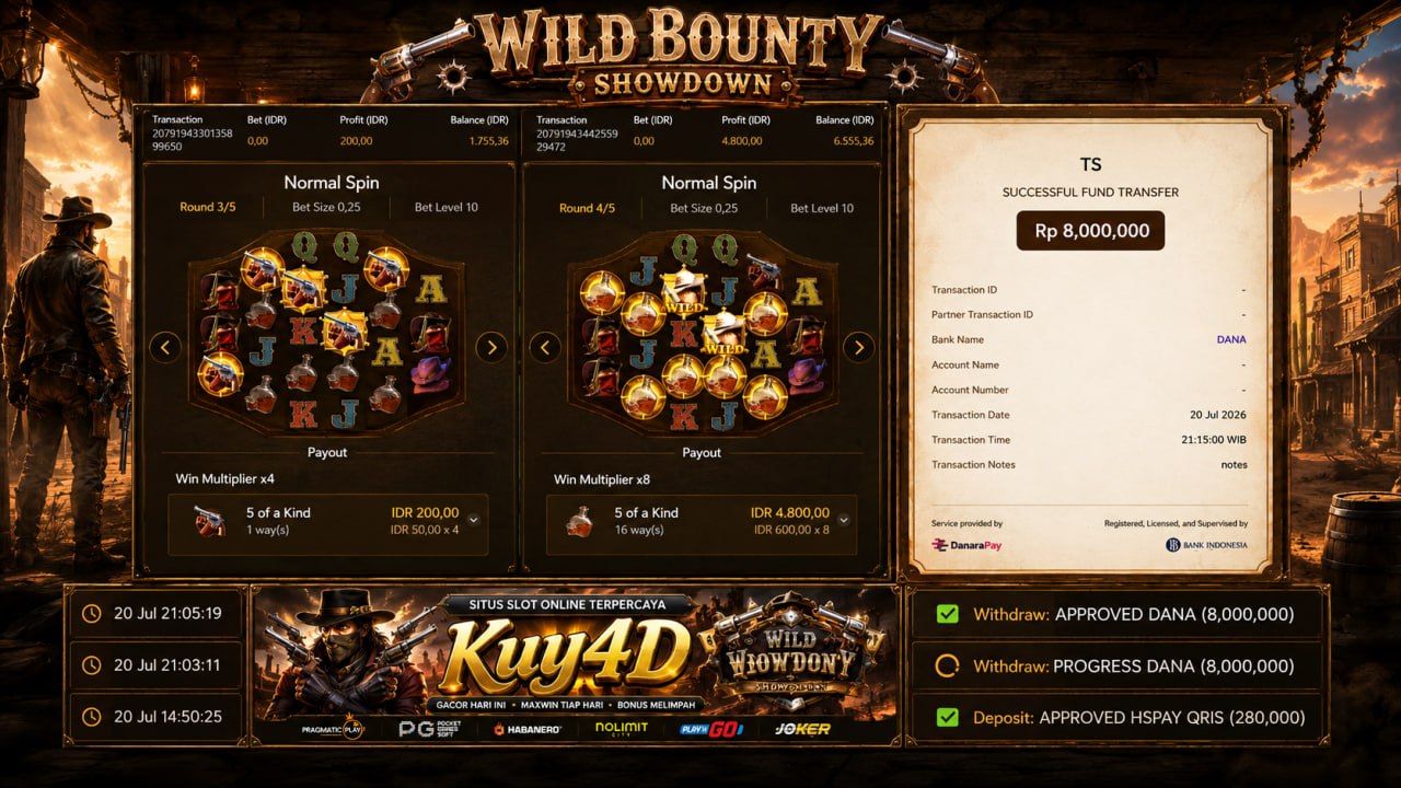 🔥 SELAMAT KEPADA MEMBER KUY4D 🔥
DEPOSIT : RP 280.000
WITHDRAW : RP 8.000.000
LIN