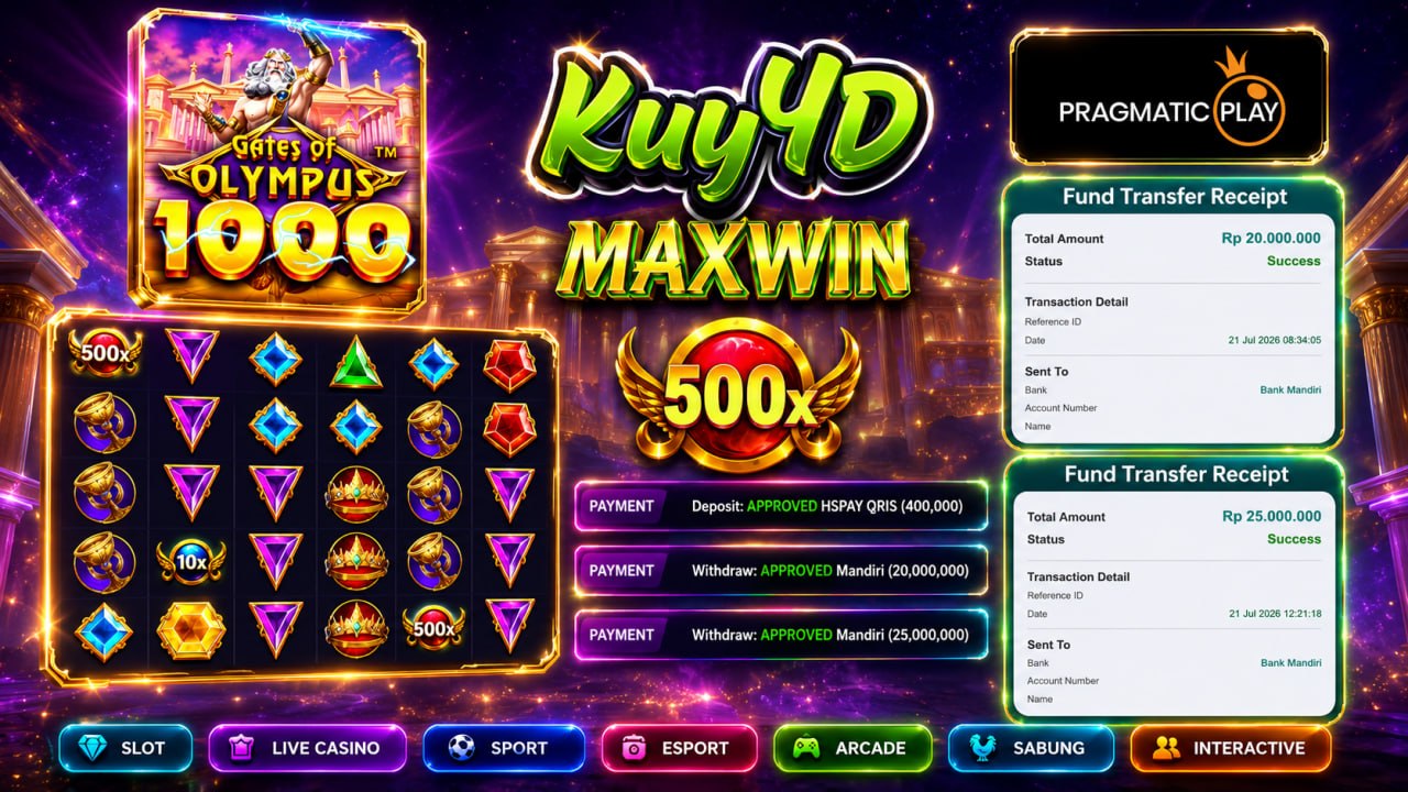 🔥 SELAMAT KEPADA MEMBER KUY4D 🔥
DEPOSIT : RP 400.000
WITHDRAW : RP 45.000.000
LI