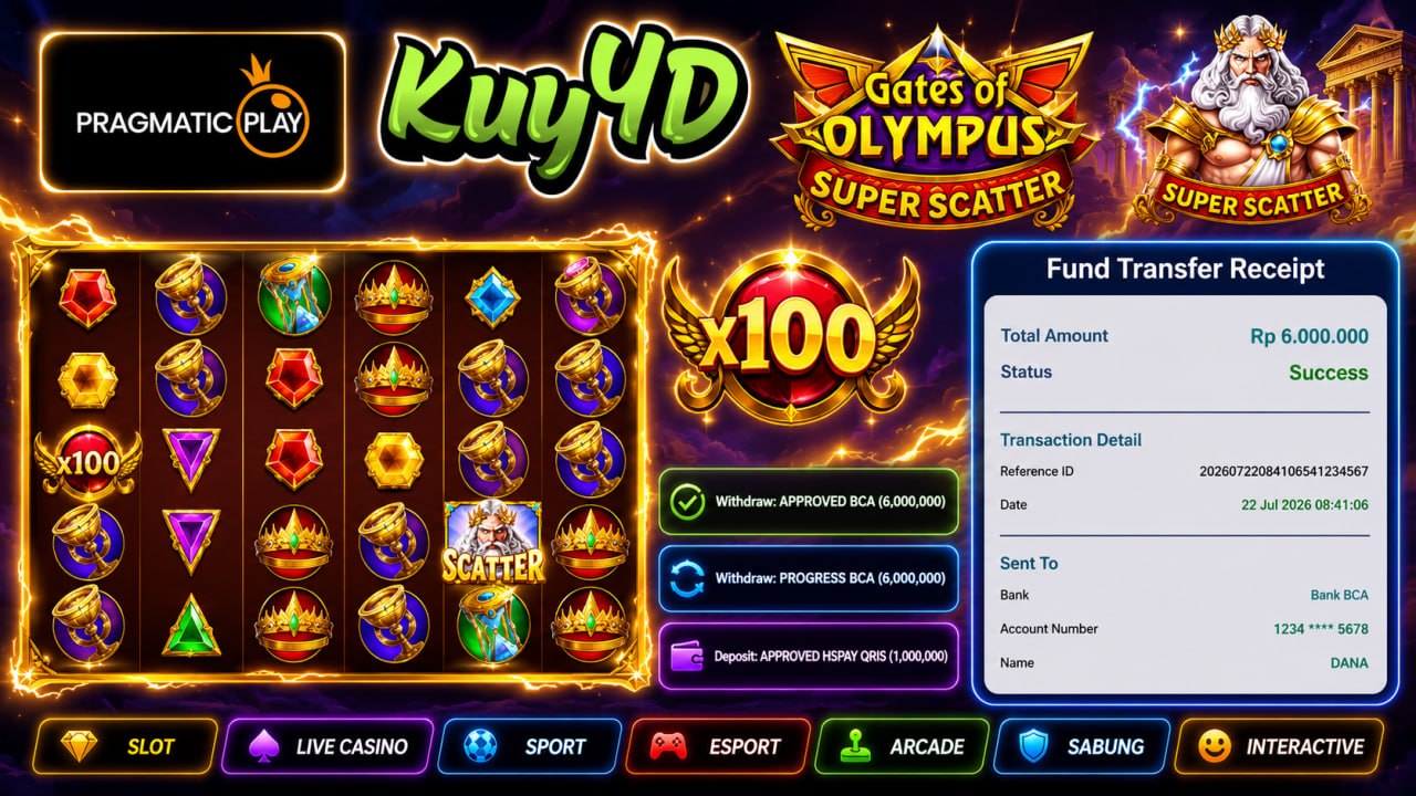 🔥 SELAMAT KEPADA MEMBER KUY4D 🔥
DEPOSIT : RP 1.000.000
WITHDRAW : RP 6.000.000
L