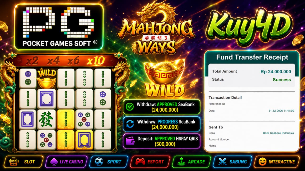 🔥 SELAMAT KEPADA MEMBER KUY4D 🔥
DEPOSIT : RP 500.000
WITHDRAW : RP 24.000.000
LI