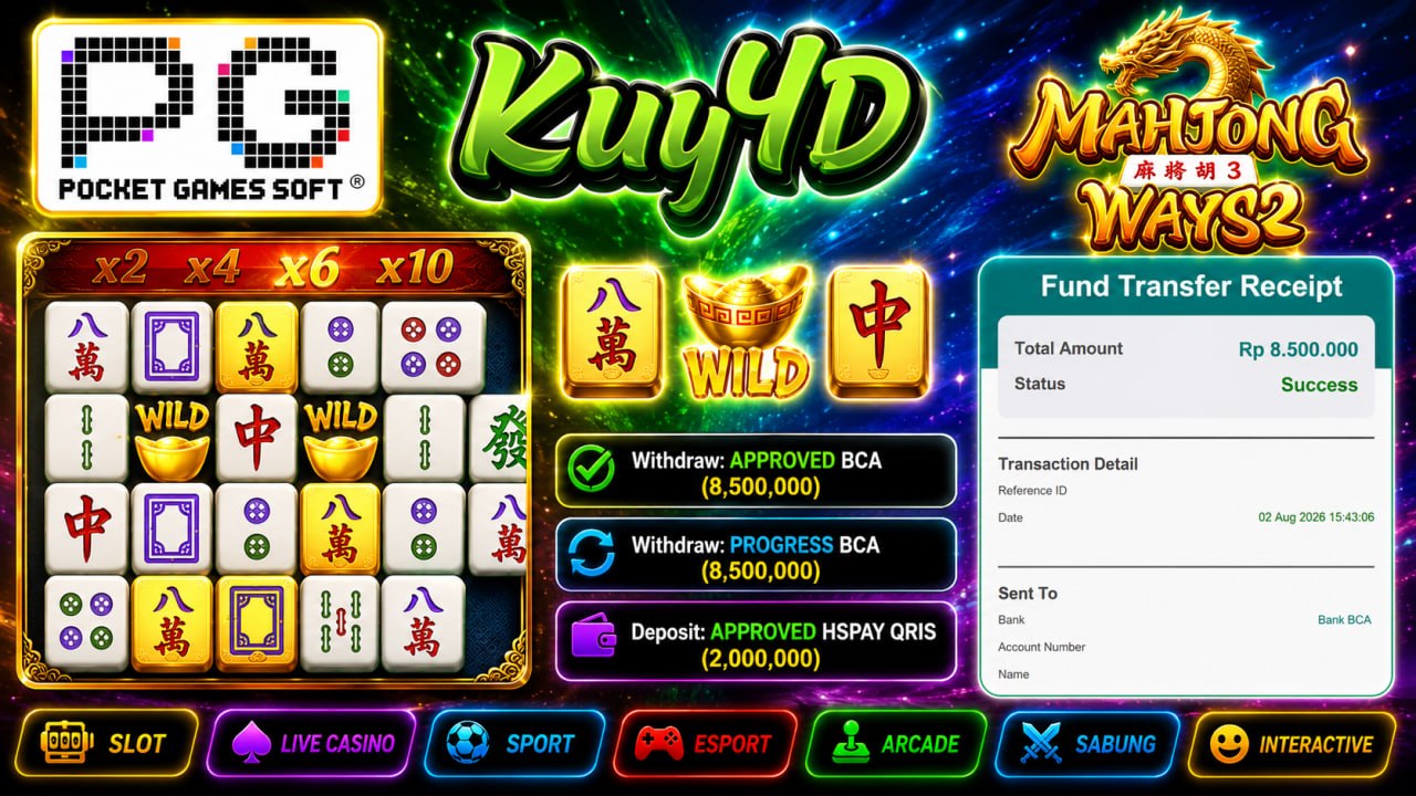 🔥 SELAMAT KEPADA MEMBER KUY4D 🔥
DEPOSIT : RP 2.000.000
WITHDRAW : RP 8.500.000
L