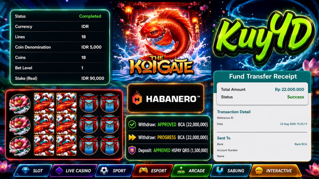 🔥 SELAMAT KEPADA MEMBER KUY4D 🔥
DEPOSIT : RP 1.500.000
WITHDRAW : RP 22.000.000
