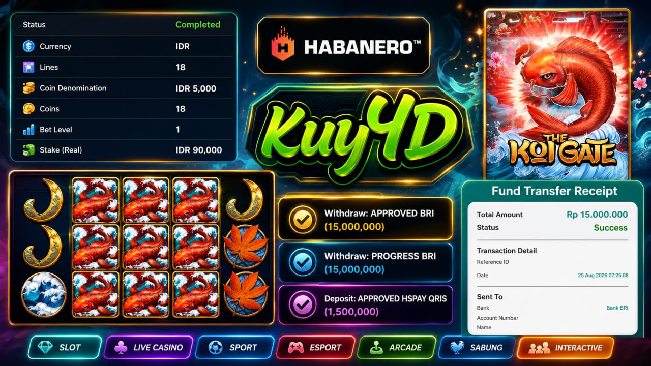 🔥 SELAMAT KEPADA MEMBER KUY4D 🔥
DEPOSIT : RP 1.500.000
WITHDRAW : RP 15.000.000
