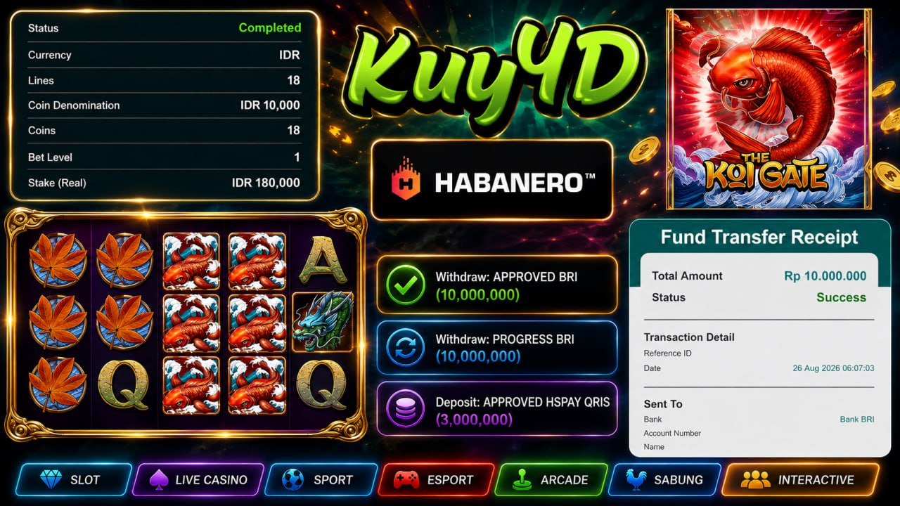 🔥 SELAMAT KEPADA MEMBER KUY4D 🔥
DEPOSIT : RP 3.000.000
WITHDRAW : RP 10.000.000
