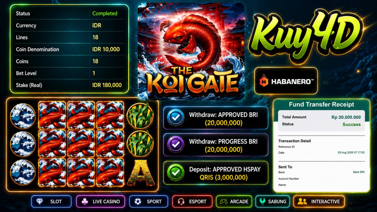 🔥 SELAMAT KEPADA MEMBER KUY4D 🔥
DEPOSIT : RP 3.000.000
WITHDRAW : RP 20.000.000

