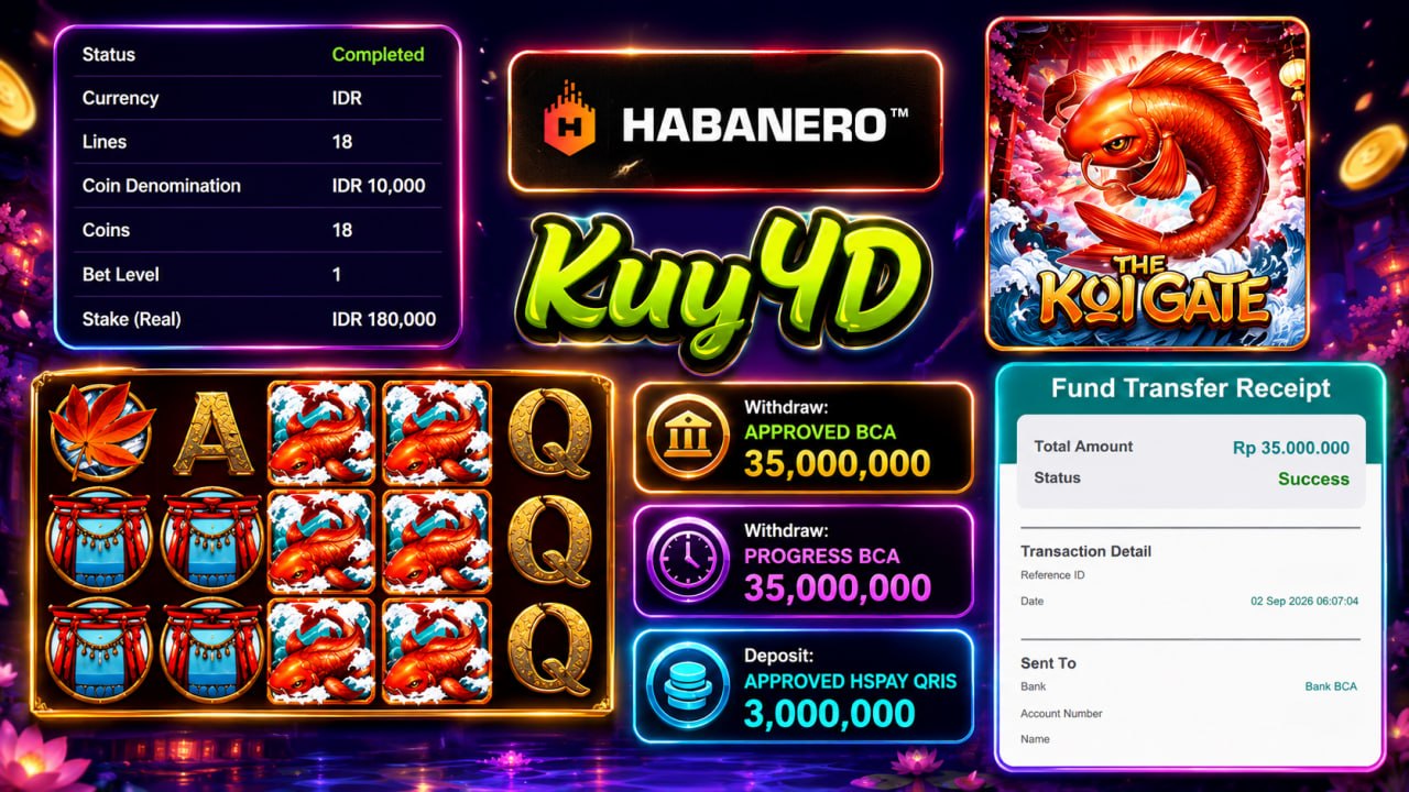 🔥 SELAMAT KEPADA MEMBER KUY4D 🔥
DEPOSIT : RP 3.000.000
WITHDRAW : RP 35.000.000
