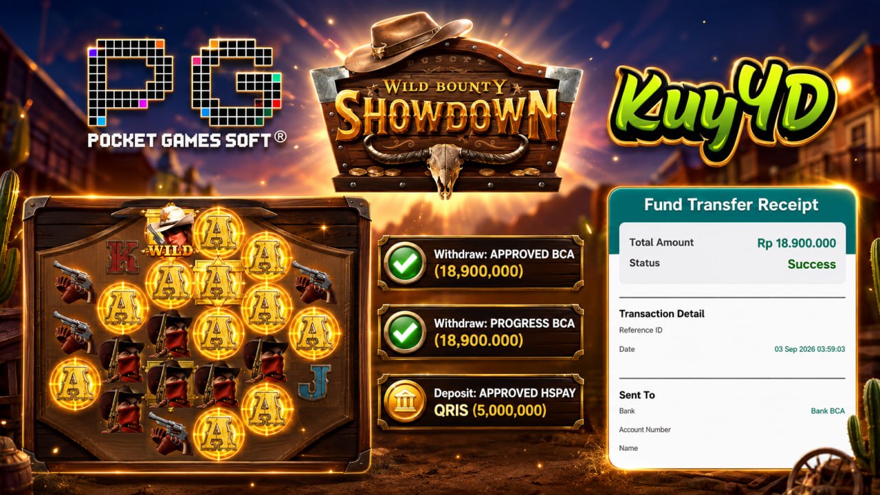 🔥 SELAMAT KEPADA MEMBER KUY4D 🔥
DEPOSIT : RP 5.000.000
WITHDRAW : RP 18.900.000
