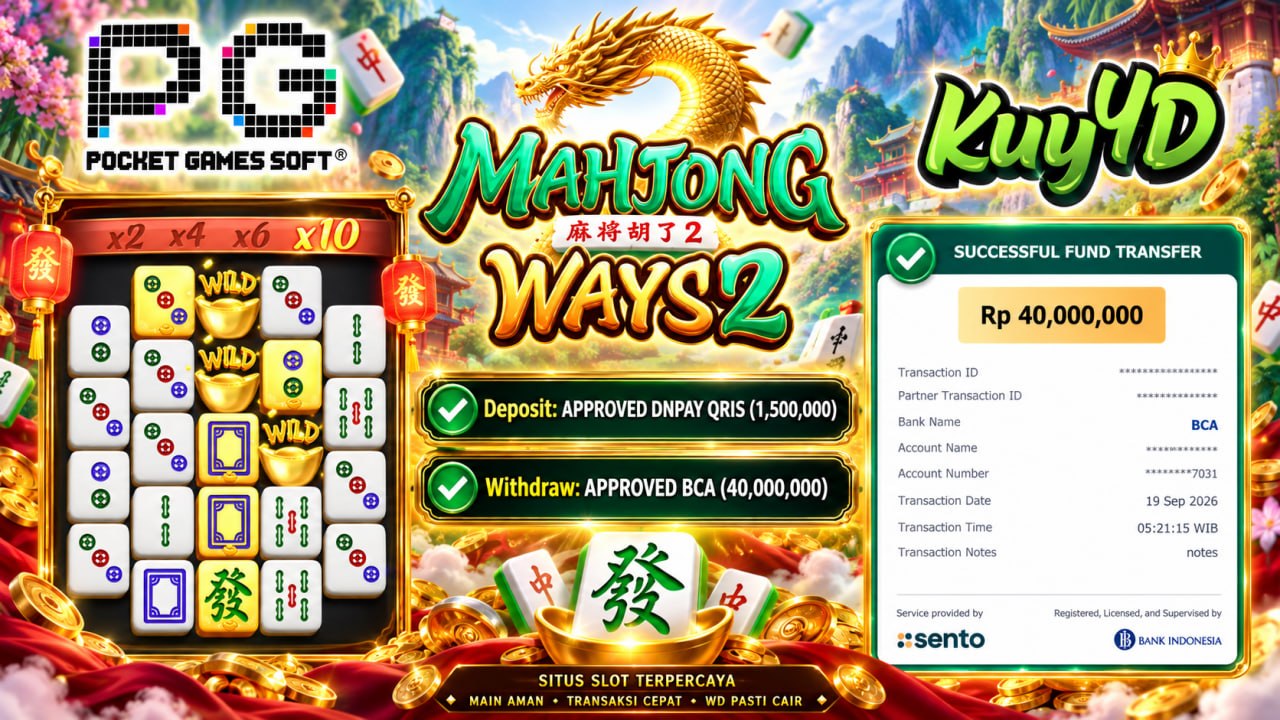 🔥 SELAMAT KEPADA MEMBER KUY4D 🔥
DEPOSIT : RP 1.500.000
WITHDRAW : RP 40.000.000
